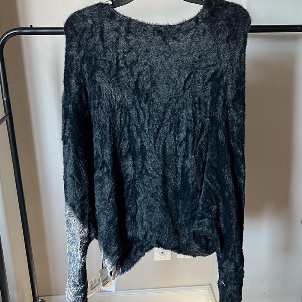 Free People One Sela Black Cardi Button Front Cardigan Sweater XS - Picture 5 of 8